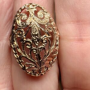 Vintage Filagree 14 Kt Gold Ring